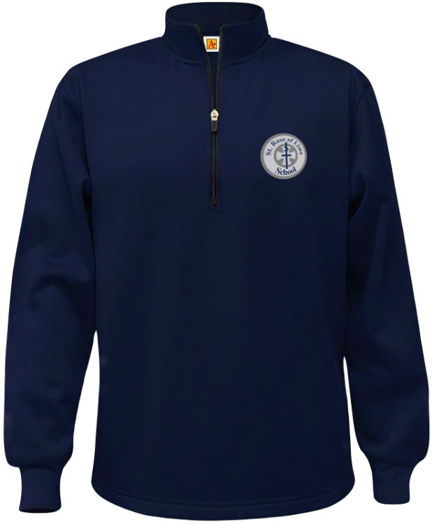Picture of YXS Perf Navy SRL Fleece Quarter-Zip Sweatshirt